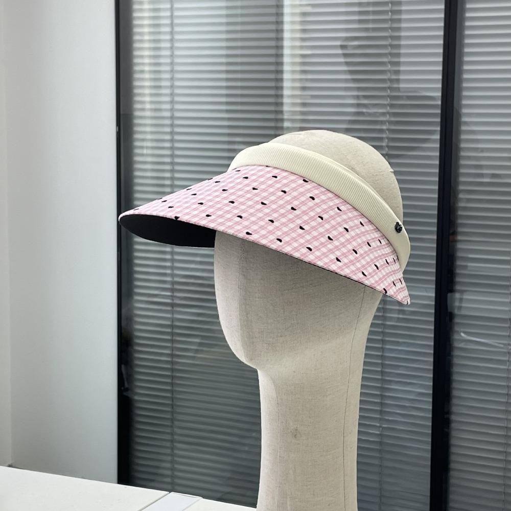 Anti-UV Woman Sun Hat Colorful Dot Visor Cap Peaked Hat Empty Top Cap  Holiday