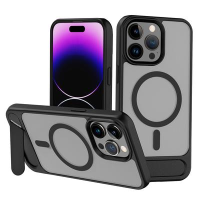 For IPhone 16 15 14 13 Pro Max Case Magnetic MagSafe Invisible Bracket Frame Backboard PC Fall Prevention Protection Back Cover