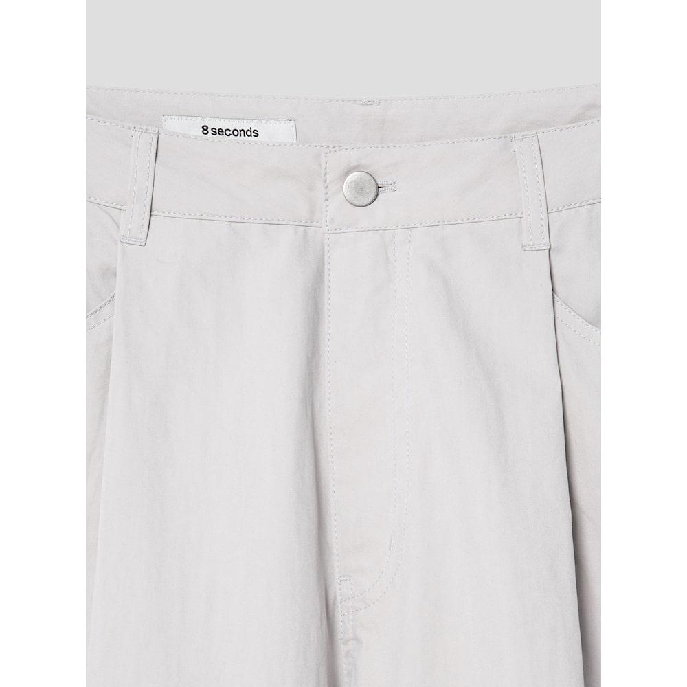 8SECONDS Wide Fit Parachute Pants Light Gray