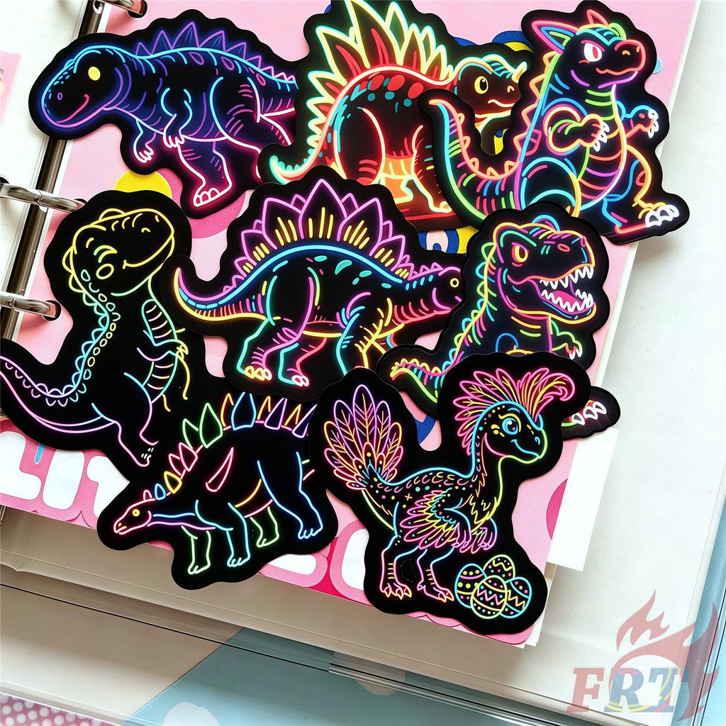 135Pcs/Set Neon Styles Dinosaur Mini Diary Manual Stickers DIY Scrapbooks Album Decor Decals Stickers