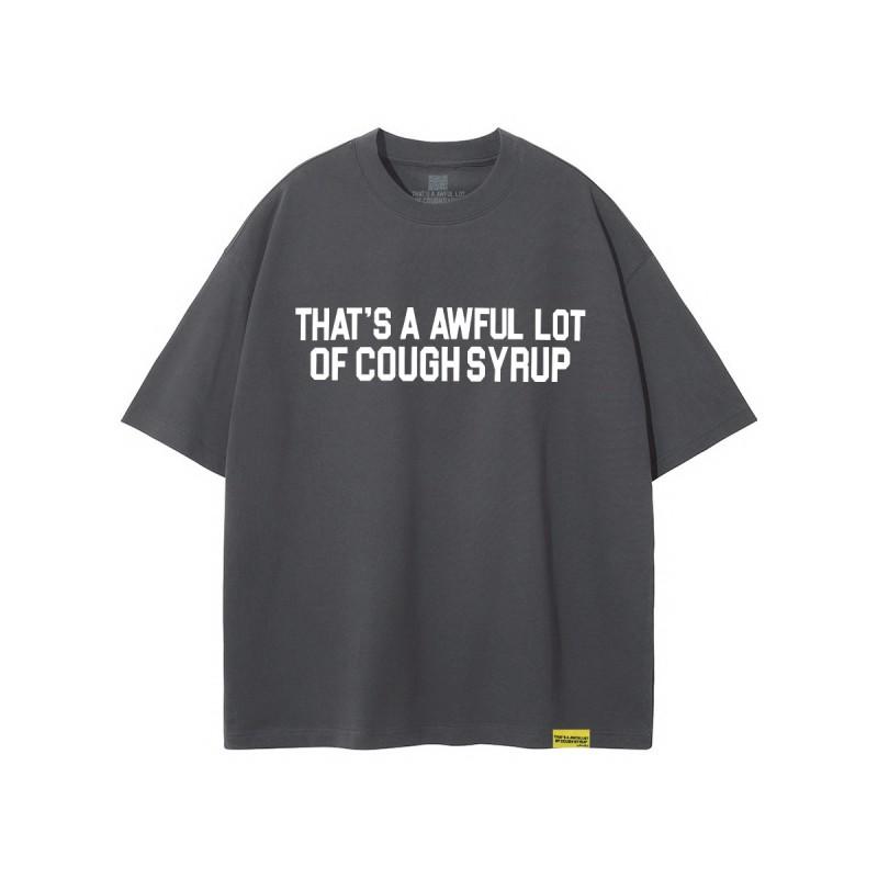 Unisex Oversized Cotton T-Shirt With Bold Letter Print Loose Fit Streetwear Tee Casual Wear