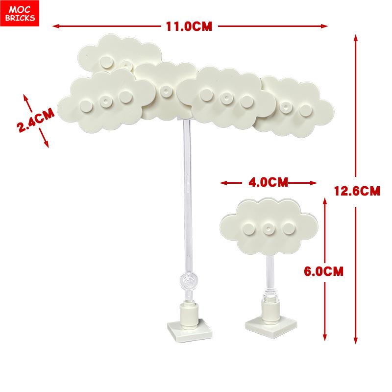 Non-Toxic Moc Bricks Window Fence Arch White Winter Snow Horse Figure City Architectural Church Accessories Children Christmas Toys