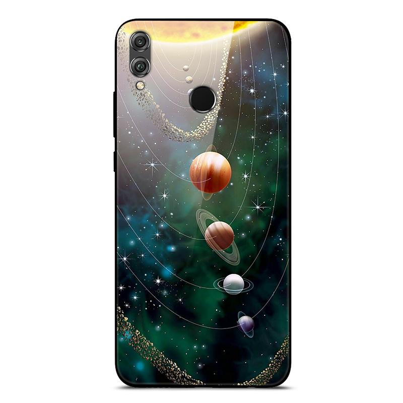 Tempered Glass Case For Huawei Honor 8X Case Phone Cover Bumper on Honor 8X JSN-L21 8 X Honor8X Case Hard Back Cover Cute Fundas