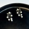 Beautiful Zircon Pearl Tassel Earrings Korean Style Jewelry Tassel Drop Earrings