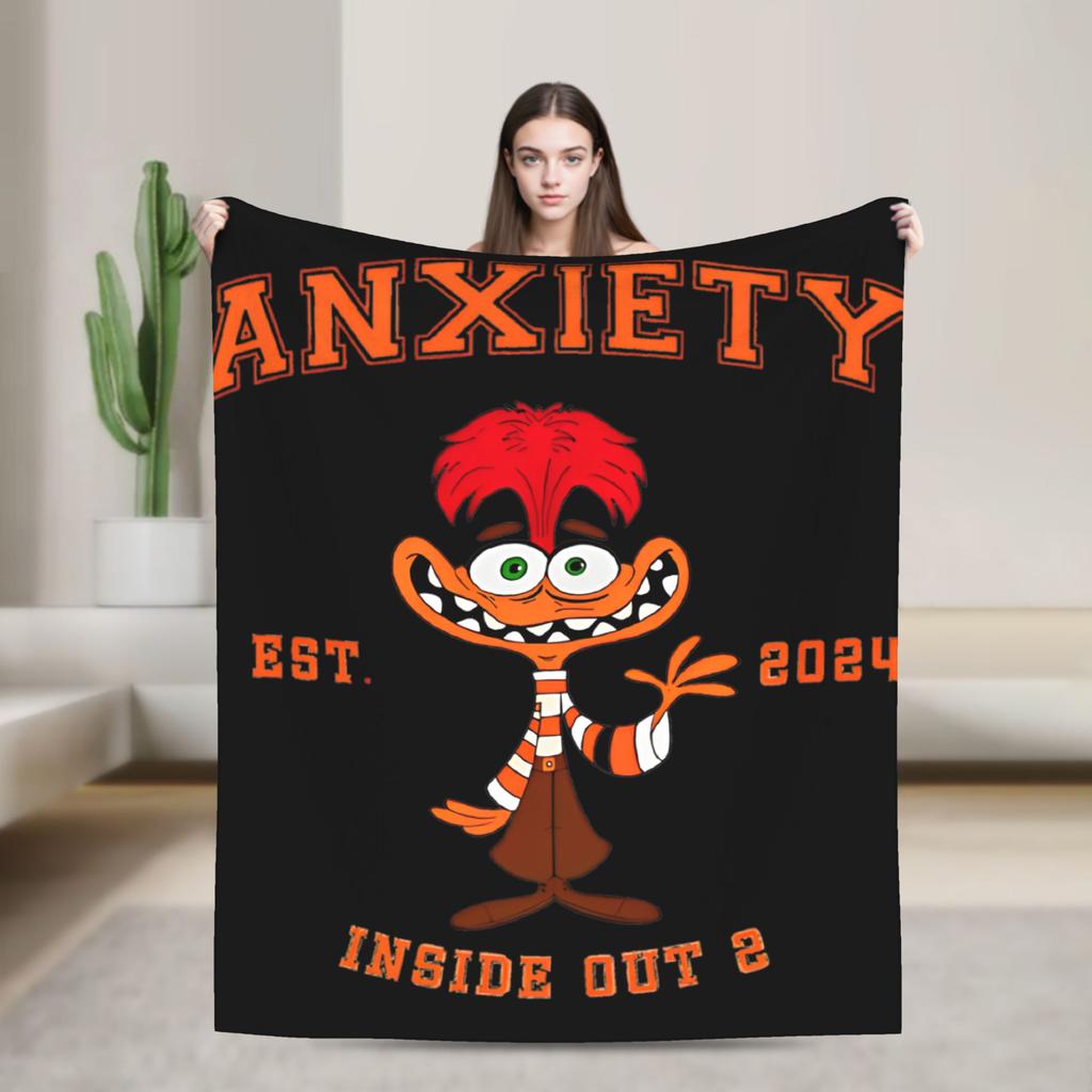 Inside Out 2 Cartoon  Blanket  Travel Office Flannel Throw Blanket For Outdoor Super Warm Custom Quality Bedspread