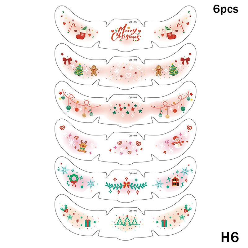 

Cute Christmas Snowman Face Stickers Corner Of Eyes Temporary Body Art Tattoos Self Adhesive Sweet Colorful Party Accessories