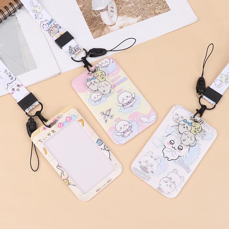 Cute Cartoon Neck Strap Lanyard Card Cover For Student Id Card Teacher Strap Badge Holder Photo Card Diy Hang Rope Keyring