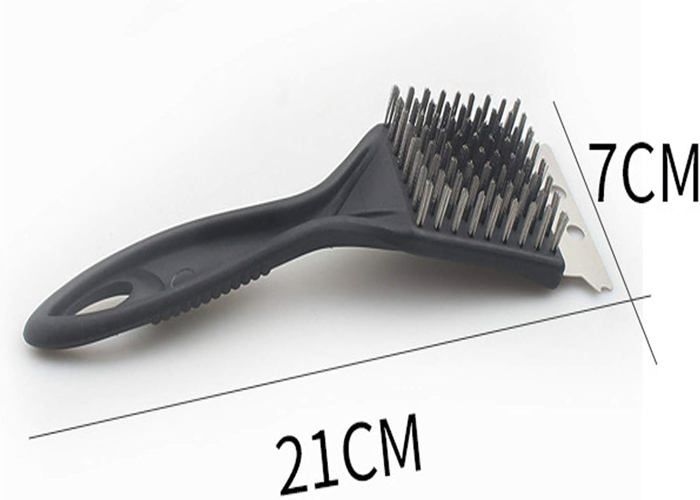 Cleaning Brush for Barbecue - WENDD - 4 Pieces - Stainless Steel - Black
