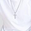1PC Stainless Steel Minimalism Christian Prayer Necklace for Boys Girls Jesus Cross Necklace for Men Women Spiritual Jewelry