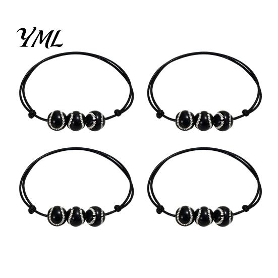 Commemorative Sports Game Gift 4 Pcs Balls Braided Rope Bracelets, Adjustable String Bracelet, Men Women Sport Wrist Decor Handmade Woven Cord