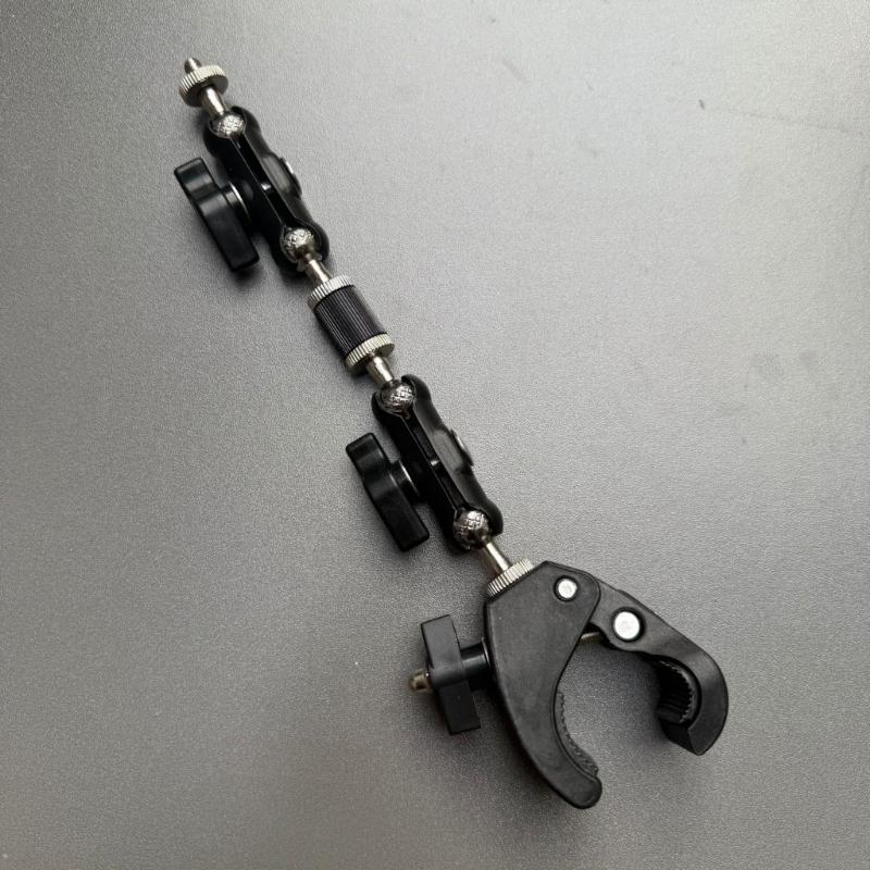 1/4inch Ball Head Joint Base Double Socket Arm Extension Arm Motorcycle Bike Phone Mount Action Camera Lighting Equipment