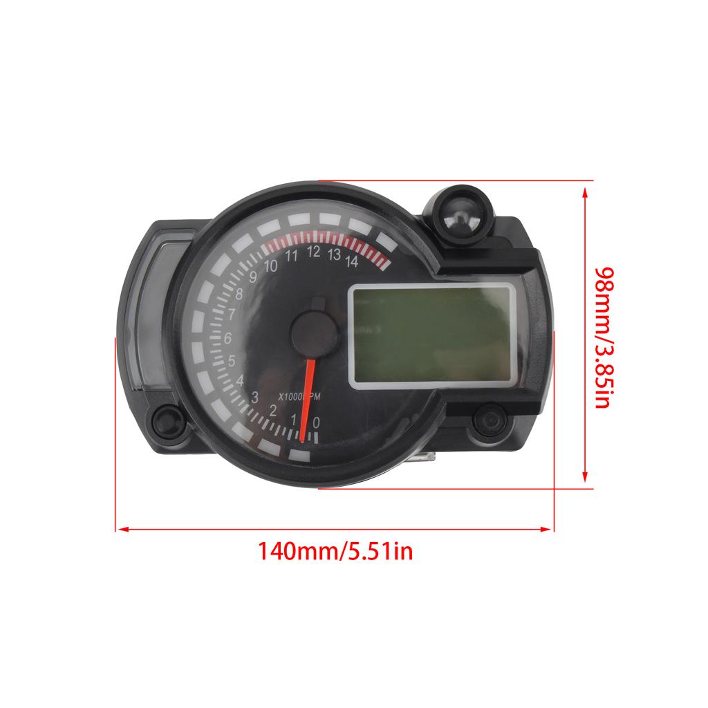 12v Motorcycle Speedometer LCD Digital Odometer Gauge Moto Dashboard Meter for BMW Honda Suzuki Yamaha Supermoto Modified Parts