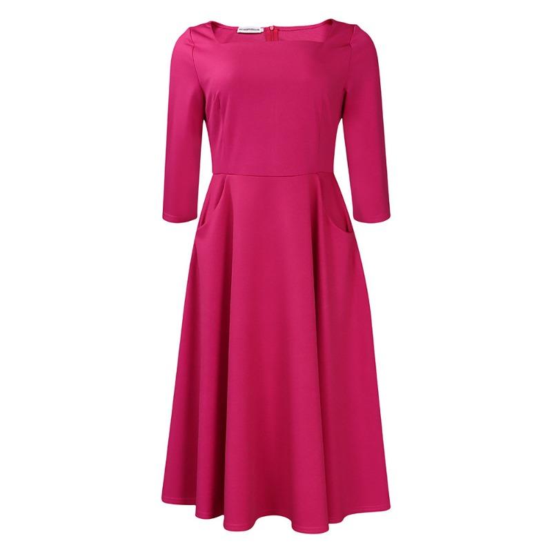 

Женская одежда осень и зима новая модная темпераментный карман большая юбка вечернее платье африканское платье S