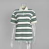 Western Style Fashion Casual Loose Stripe Short T-shirt Polo Shirt Fashion Striped Polo Shirt