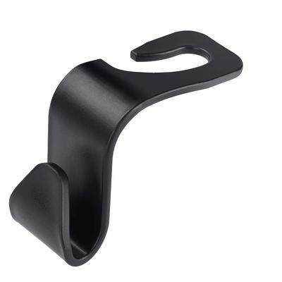 Universal Car Seat Headrest Hook Heavy Duty Hanger for Bags, Purses, Coats, and Grocery Black, Set of 2