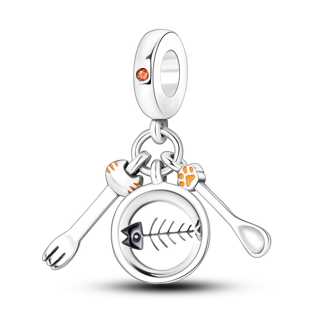 Copper Charms Beads Butterfly Clover Pendant Dangle Fit Original Necklace Bracelet Gift Women Party Diy