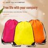 Colorful Polyester Handheld and Shoulder Strap Drawstring Bag for Storage and Sports