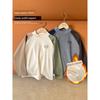 Thermal Half-High Collar Long-Sleeve T-Shirt, Winter Warm Base Layer Shirt, Autumn and Winter Style Children's Clothing, Baby Thickened Autumn Clothes