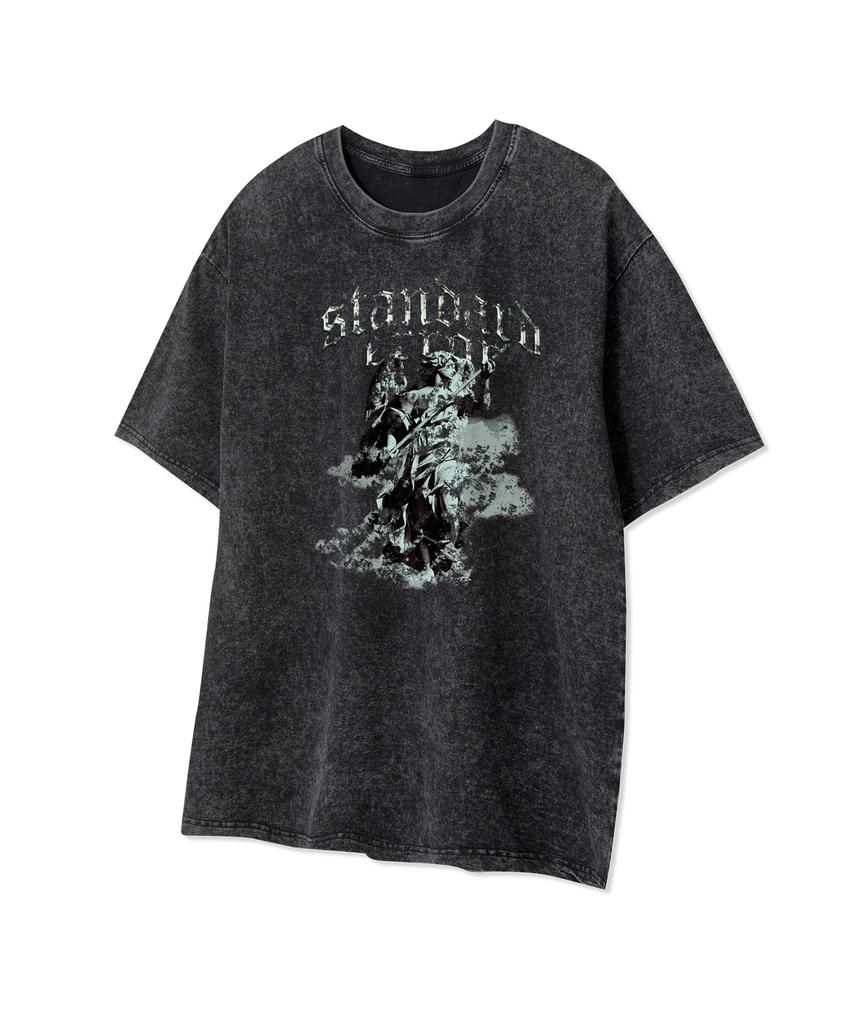STANDARDERROR 87-Stan325 Heavenly Guard Crack Pigment Short Sleeve T-Shirt (4 Colors)