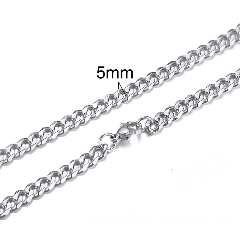 Cuban Link Chain Necklace for Men Women,3 To 7mm Stainless Steel Choker,Basic Jewelry Gift