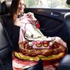 1pc Doughnut Delight Hello Kitty Blanket, Soft and Warm Home Decor Gift for All Seasons, Perfect for Couch, Living Room, Travel, Camping, Car Blankets