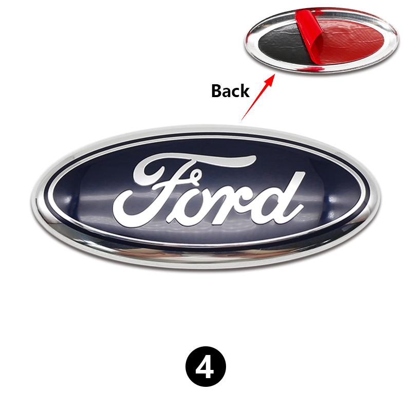 

1Pc For Ford Focus Mk2 Fiesta Mondeo Mk4 Mk7 Ranger 17.5cm Aluminum Car Front Grille Logo Hood Logo Sticker Trunk Accessories