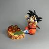 12CM Anime Son Goku Figure Dragon Ball Sitting Model Toy Doll Action Figure Wishing Dragon Ball Scene Desktop Ornament Gift
