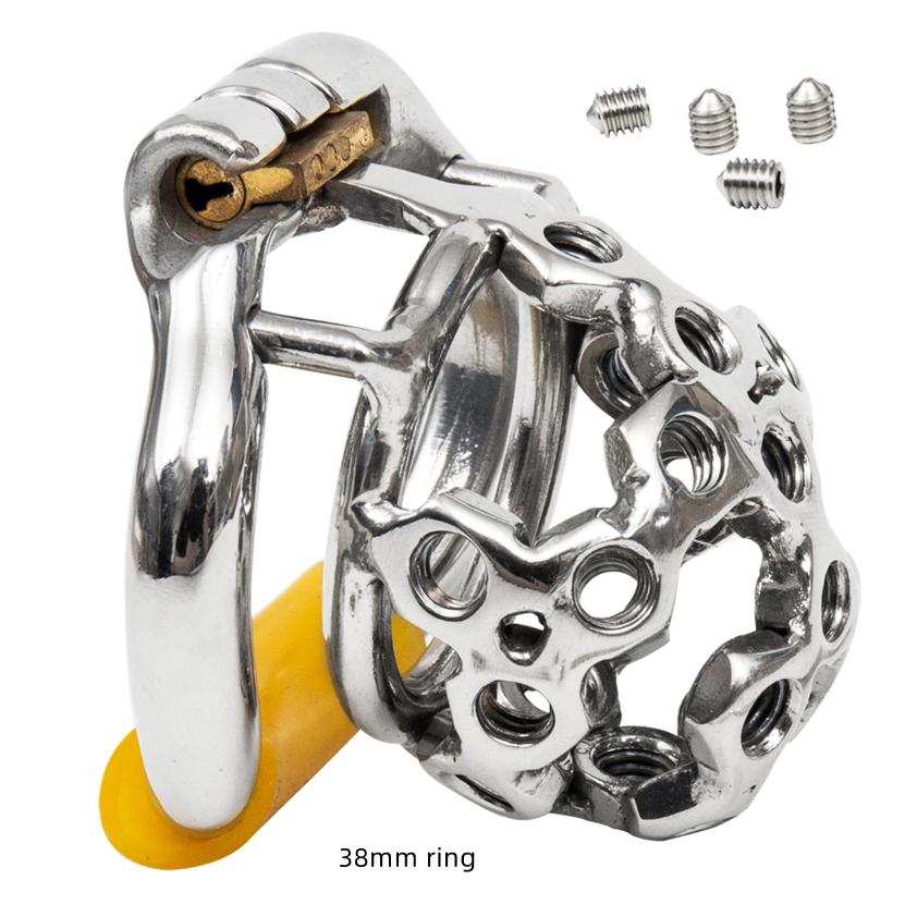 Dispositif ergonomique de chasteté masculine de serrure furtive d'acier inoxydable, Cage de coq, serrure de pénis, anneau de coq, ceinture de chasteté, S061