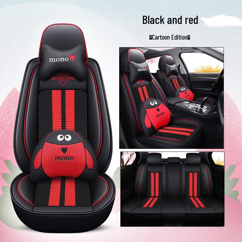 2021 Volkswagen Lavida Cross Ice Silk Seat Cushion, Cartoon Design, All-Season, Full Coverage.