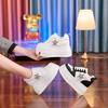 Thick Baseplate Shoes Women's Spring New Single Shoes Breathable Fashion Versatile Sports and Leisure Shoes Leather White Shoes