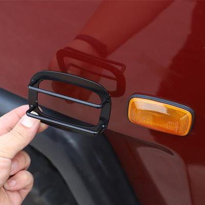 For Toyota FJ Cruiser 2007- Stainless Steel Black Car Turn Signal Protection Cover Trim Sticker Car