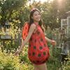 Costume Coccinella di Halloween per Donna Vestito Cosplay Ape con Ali