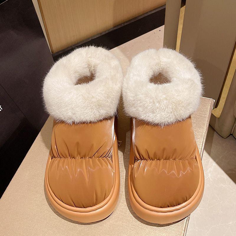 

Женские теплые хлопковые тапочки 2023 года на толстой подошве и каблуке – модная обувь для дома и улицы 40-41 (runs small)