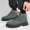 Autumn Winter Outdoor Men's Boots Green Retro Tooling Ankle Boots For Man Non-slip Platform Man Motorcycle Boots botas de hombre