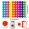 350-700Pcs 10 Colors Colorful Dot Glue Stickers Round Label Paper Round White Circle Round Code Sticker Self-Adhesive Label
