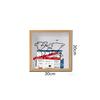 Sturdy Wooden Memory Storage Frame Made To Present Special Event Tickets 20x20cm