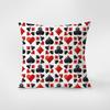 Playing Card Pattern Decorative Pillowcase Bedroom Living Room Square Cushion Pillowcase