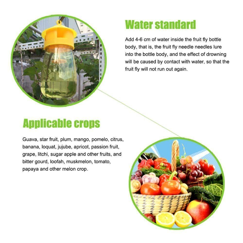Kunststoff Fruchtfliegenfalle Killer Drosophila Falle Anti Fliegen Frucht Killer Fänger Obstgarten Insektenschädling Bekämpfung Fliegen Bienenfalle