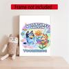 Bluey Customize Your Name Diamond Painting Round Diamond Diy Frameless Holiday Artwork Suitable For Home Office Wall Decoration