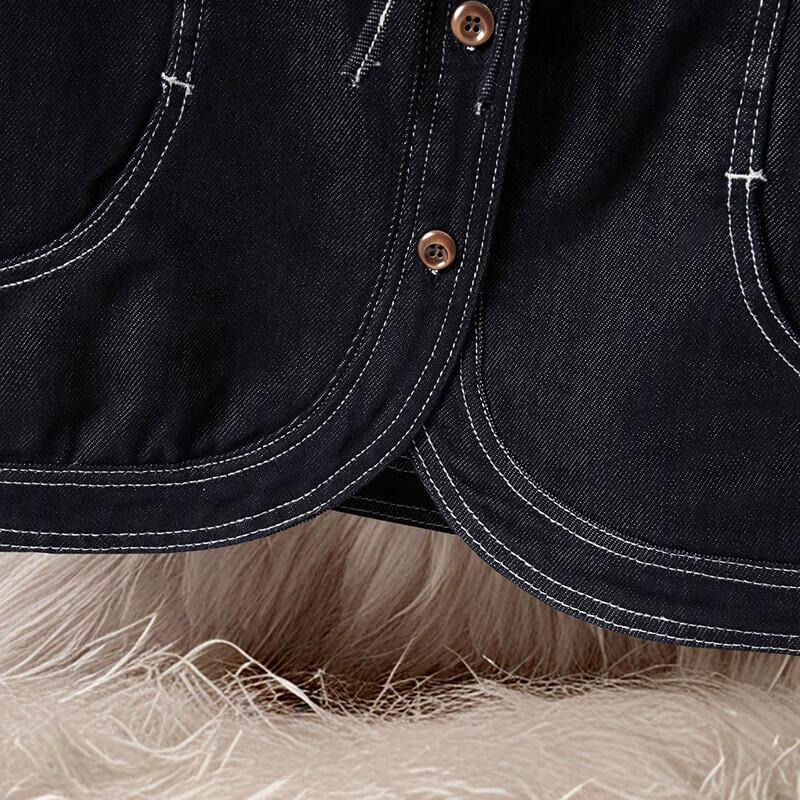 Women's Lyocell Blend Round Neck Denim Vest