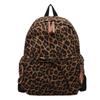 Large Capacity Leopard Print Laptop Backpack Fashion College High School Student Bookbag Unisex Korean Style Rucksack