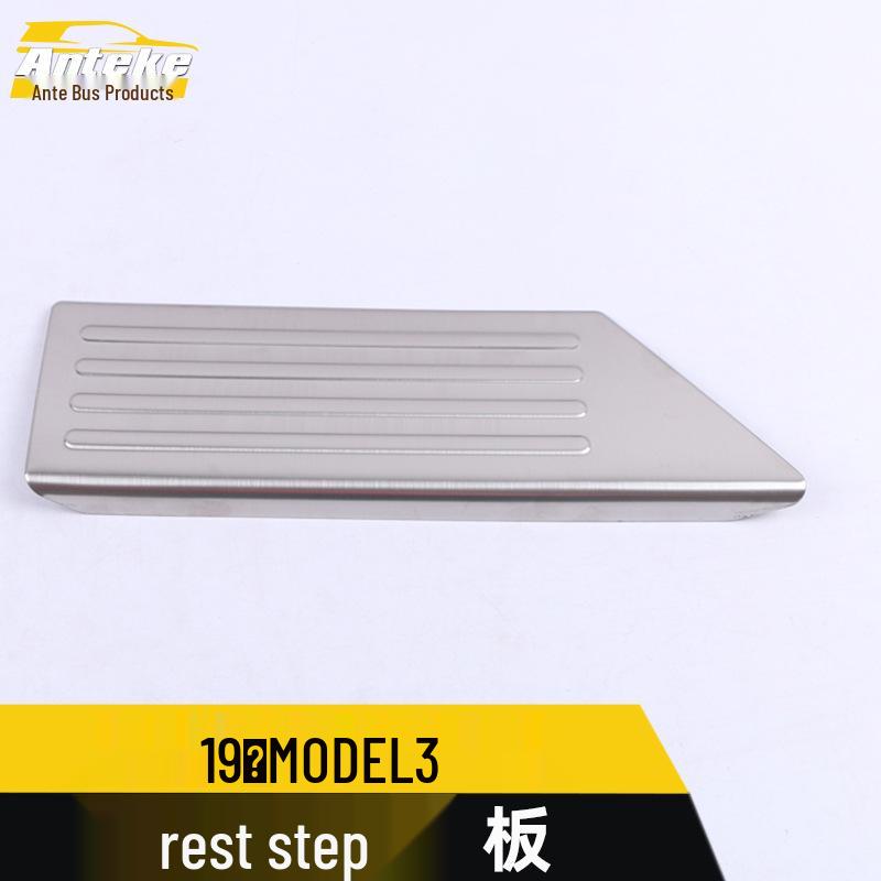 Stainless Steel Pedal Covers for Model 3 (2019) - Accelerator, Brake, and Rest Pedal