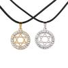 Stainless Steel Star Of David Necklace Crystal Pendant Jewish Magen David Hexagram Charm For Men Women Gift Jewelry