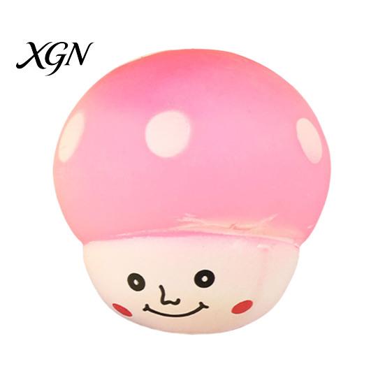 Anti-stress Hand Toy Squeeze Mushroom Shape Slow Rebound Decompression Cartoon Bright Color Stress Relief Ball Desktop Ornament Sensory Fidget