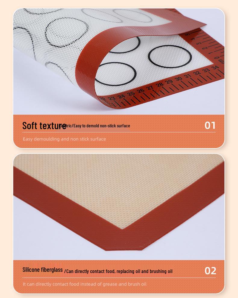 Food Grade Silicone Non-stick Baking Mat for Macarons and Grilling