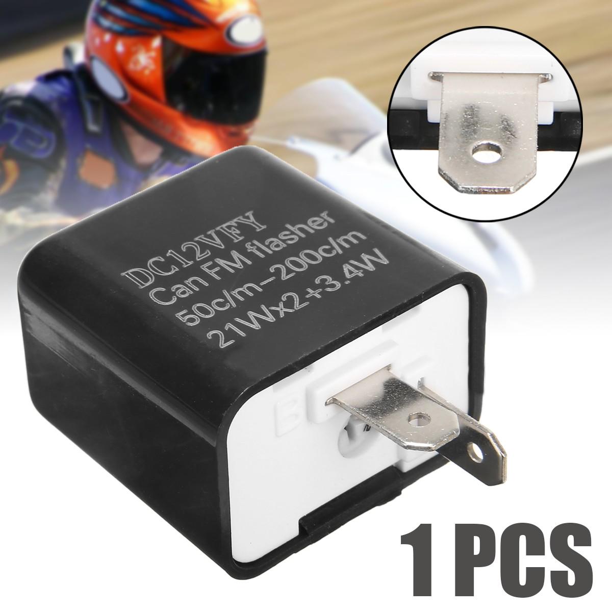 

pdtoweb 12V 2-контактное регулируемое реле мигалки для мотоцикла, светодиодный индикатор указателя поворота