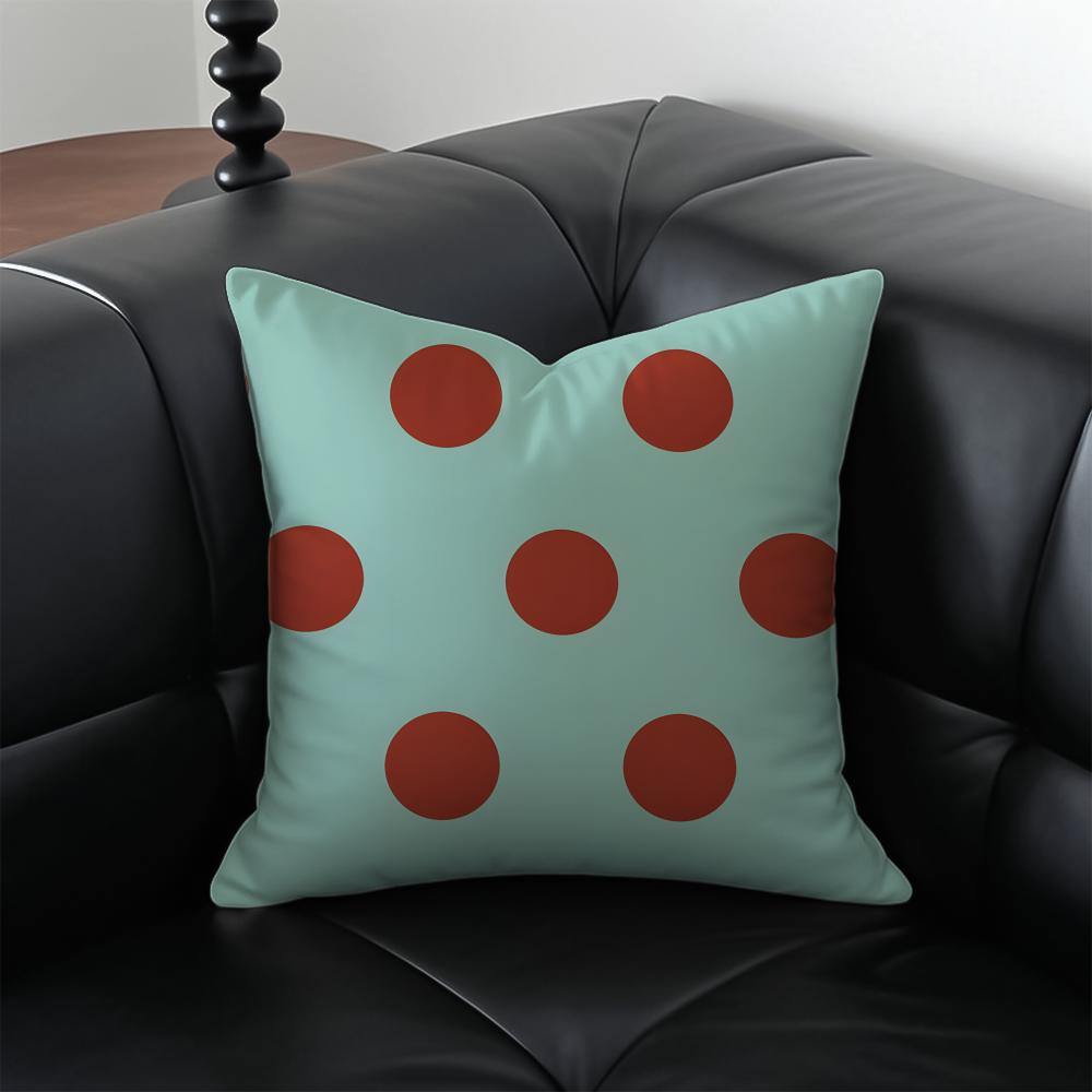 Classic Polka Dot Retro Dot Cushion Cover Pillow Case Anti-Dustmite Invisible Zipper Silky Plush Cushion