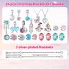 -Day Christmas Advent Calendar with Alloy Bracelet Jewelry Set, Gift for Women and Girls