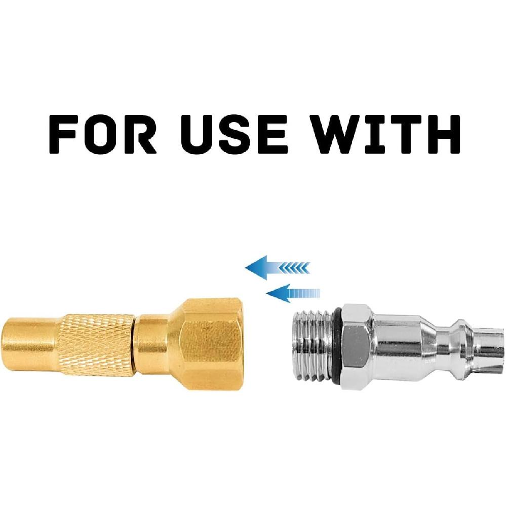 2Pack Heavy-Duty Brass Air Nozzle With Quick Connector,Screw On Tire Inflator Chuck For Tire Inflator Gauge Compressor Accessories, Twist-On Chucks