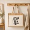 Sac Cabas - PLANETEE - J'peux pas minimaliste - Toile de jute et coton - 21 L (43×33×21 cm) - Illustration 'J'peux pas j’ai Rock'